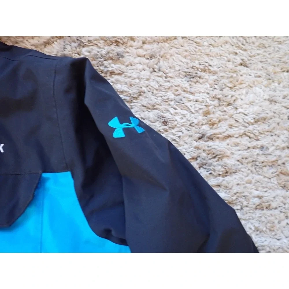 Under Armour Storm Ski Jacket Youth XL Blue Black Excellent Winter‎ Park Resort